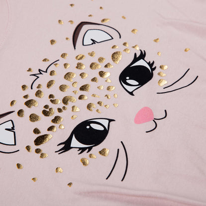 CAMISETA DE MIC MANGA CORTA ROSADA PARA NIÑA