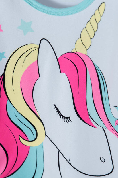 PIJAMA MIC MANGA LARGA  MULTICOLOR PARA NIÑA