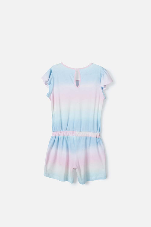 GIRLS' MULTICOLOR MICRO PRINT SHORT ROMPER
