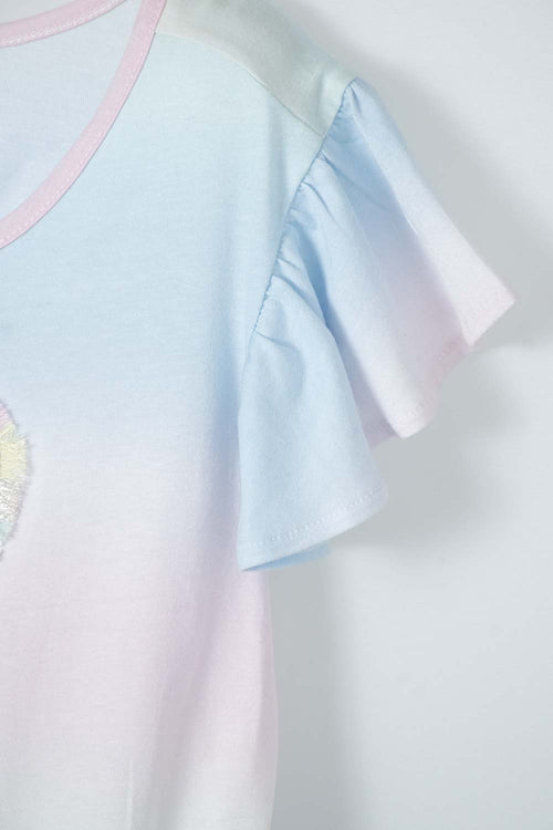 GIRLS' MULTICOLOR MICRO PRINT SHORT ROMPER