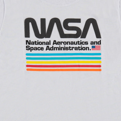 CAMISETA DE LA NASA MANGA CORTA BLANCO PARA NIÑO