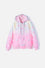 CHAQUETA DE MIC CON CIERRE Y CAPUCHA MULTICOLOR PARA NIÑA