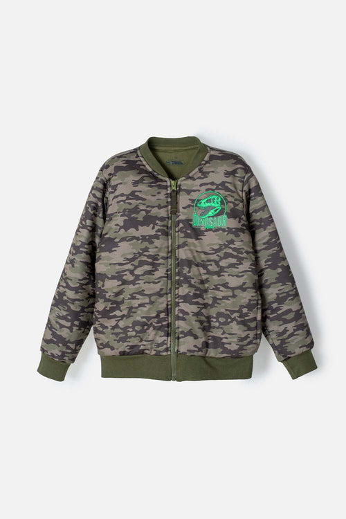 KIDS' GREEN CLOSED MICROPHONE JACKET FOR BOYS