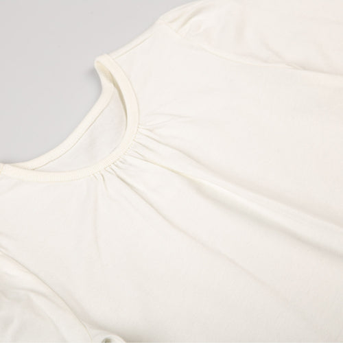 2 GIRLS' LONG-SLEEVE SHIRTS, PINK/WHITE BY LITTLEMIC