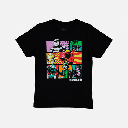 CAMISETA DE VIDEOJUEGOS MANGA CORTA NEGRA PARA NIÑO