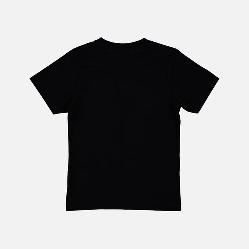 BLACK SHORT-SLEEVED GAMING T-SHIRT FOR BOYS