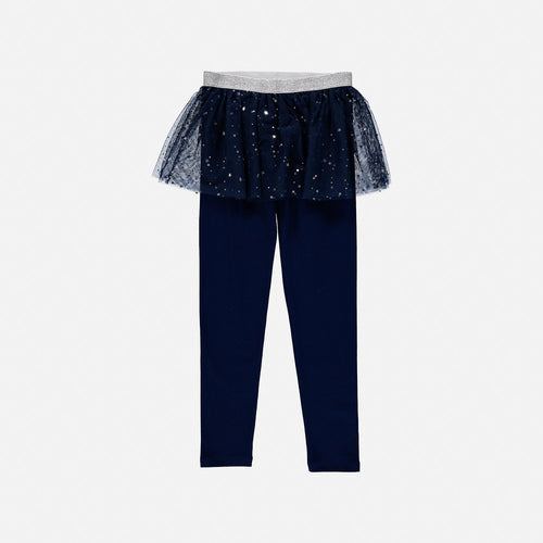 LEGGINS MIC CON TUTÚ AZUL PARA NIÑA