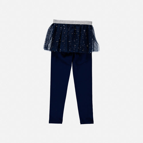 LEGGINS MIC CON TUTÚ AZUL PARA NIÑA