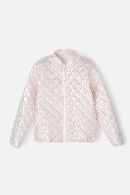 CHAQUETA DE MIC ABIERTA PLATEADA PARA NIÑA