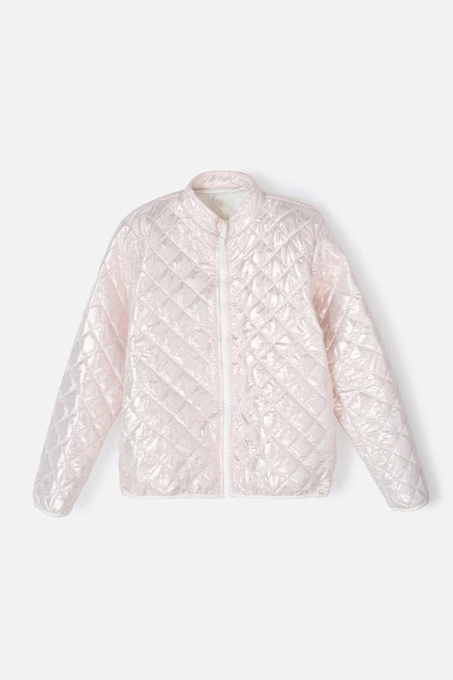 GIRL'S SILVER OPEN-FRONT JACKET