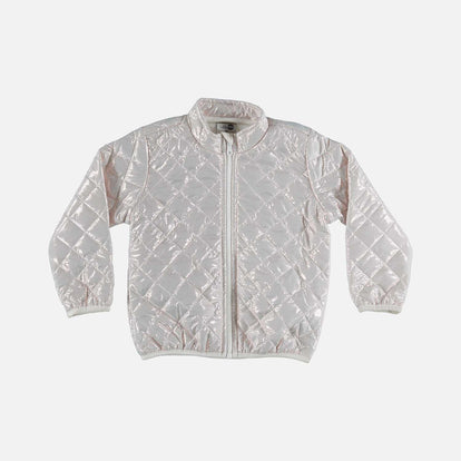 CHAQUETA LITTLEMIC EFECTO BRILLANTE ORO ROSA PARA NIÑA 2T A 5T