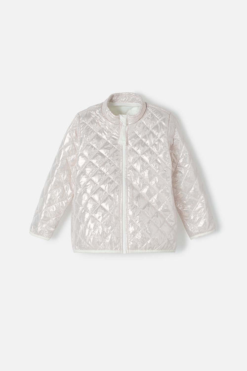 LITTLEMIC SHINY ROSE GOLD JACKET FOR GIRLS 2T TO 5T