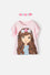 CAMISETA MIC ESTAMPADA ROSADA PARA NIÑA