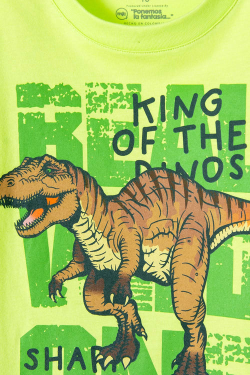 CAMISETA DE MIC MANGA CORTA VERDE PARA NIÑO