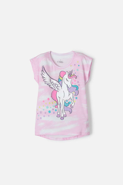 CAMISETA MIC ESTAMPADA ROSADA PARA NIÑA