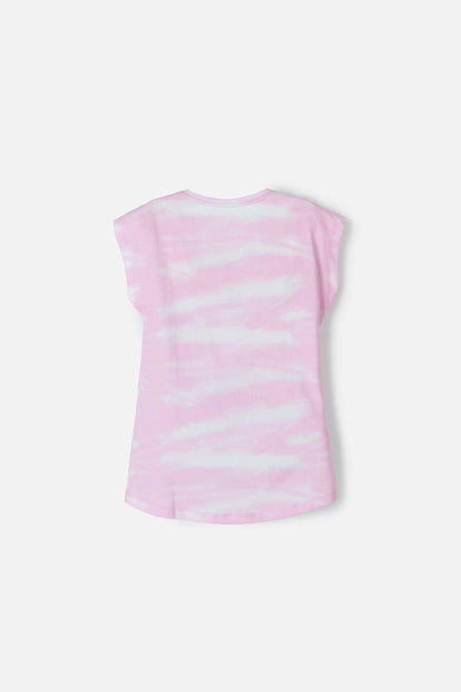 CAMISETA MIC ESTAMPADA ROSADA PARA NIÑA