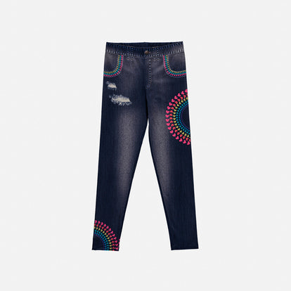 LEGGINS MIC ESTAMPADO NEGRO PARA NIÑA