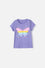 CAMISETA MIC CUELLO REDONDO MORADA PARA NIÑA