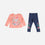CONJUNTO DE NIÑA ,MANGA LARGA/PANTALÓN LARGO SALMÓN/AZUL DE LITTLEMIC