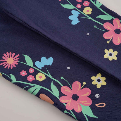 CONJUNTO DE NIÑA ,MANGA LARGA/PANTALÓN LARGO SALMÓN/AZUL DE LITTLEMIC