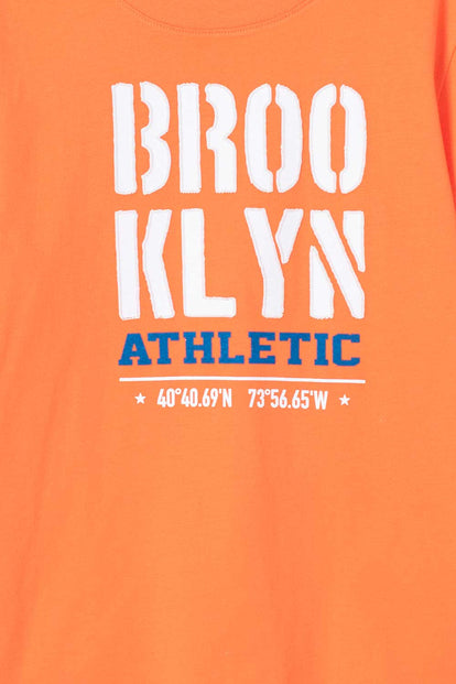CAMISETA DE MIC MANGA CORTA NARANJA PARA NIÑO