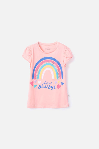 CAMISETA DE NIÑA, MANGA CORTA MANDARINA DE MIC