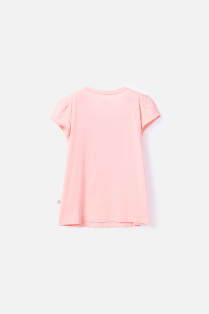 CAMISETA DE NIÑA, MANGA CORTA MANDARINA DE MIC
