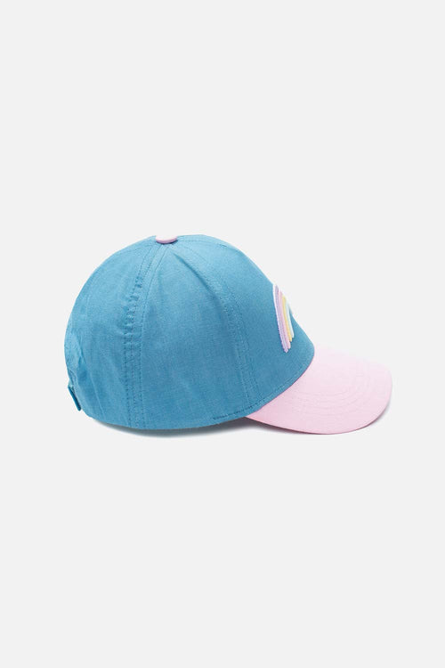GIRL'S CAP, BLUE/PINK BY LITTLEMIC