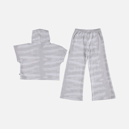 CONJUNTO DE NIÑA, TIE DYE GRIS DE MIC