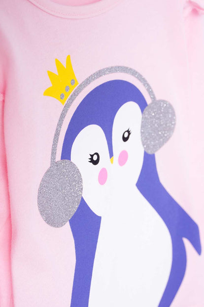 CAMISETA DE LITTLEMIC MANGA LARGA ROSADO PARA NIÑA 2T A 5T