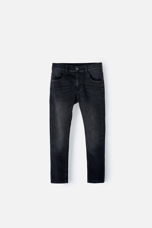 BOY'S BLACK DENIM JEAN WITH FRONT POCKETS