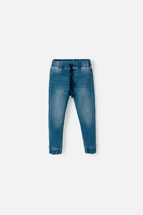 LITTLEMIC JOGGER WITH BLUE DRAWSTRING FOR BOYS 2T TO 5T