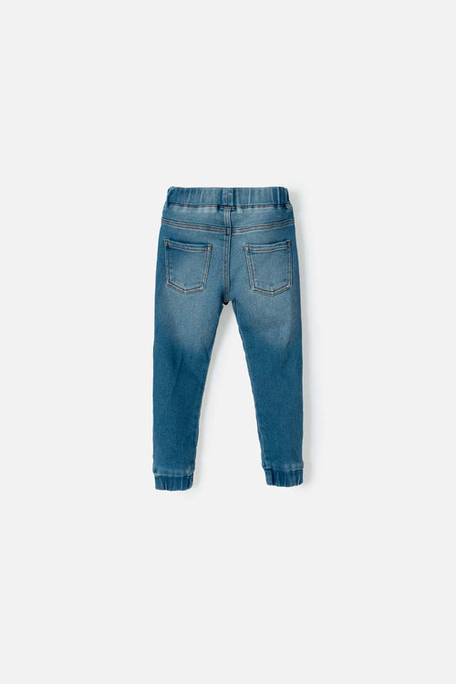 LITTLEMIC JOGGER WITH BLUE DRAWSTRING FOR BOYS 2T TO 5T