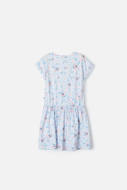 VESTIDO DE MIC MANGA CORTA BLANCO PARA NIÑA