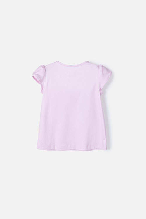 LITTLEMIC PINK SHORT SLEEVE T-SHIRT FOR GIRLS 2T TO 5T