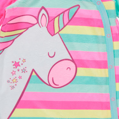 PIJAMA LITTLEMIC ROSA Y VERDE PARA BEBÉ NIÑA