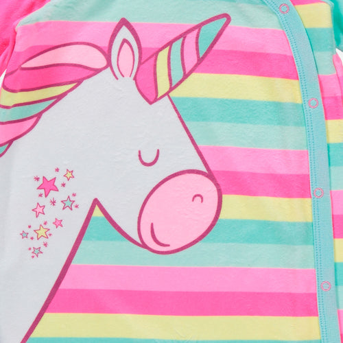 LITTLEMIC PINK AND GREEN PAJAMAS FOR BABY GIRL