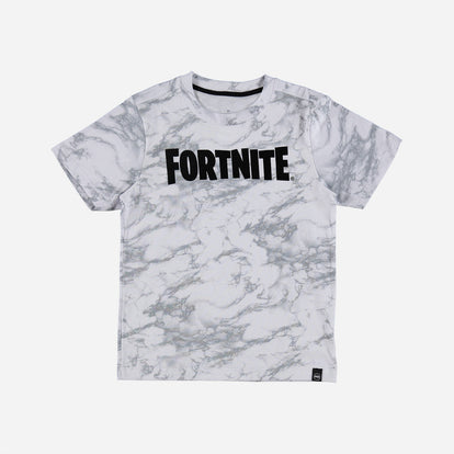 CAMISETA DE VIDEO JUEGOS MANGA CORTA BLANCO Y GRIS PARA NIÑO