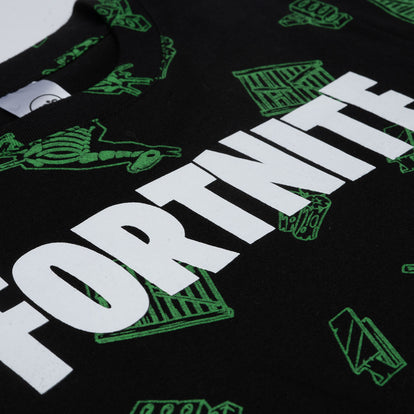 CAMISETA DE NIÑO, MANGA CORTA NEGRA/VERDE DE VIDEO JUEGOS