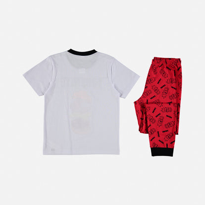 VIDEO GAME PAJAMAS WITH RED AND WHITE LONG PANTS FOR TEEN BOY