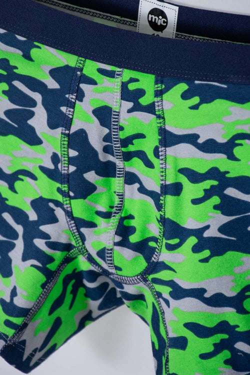 PACK X2 WHITE AND GREEN MIC BOXERS FOR BOYS