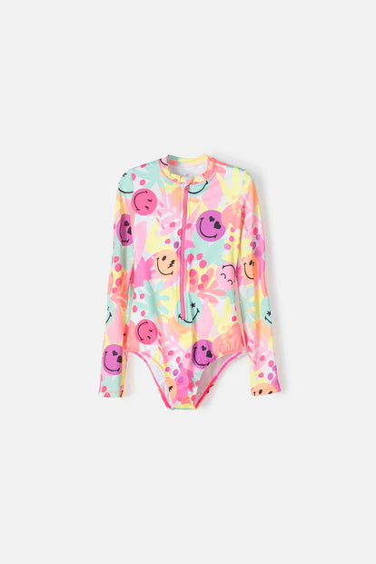 VESTIDO DE BAÑO MIC MANGA LARGA MULTICOLOR PARA NIÑA
