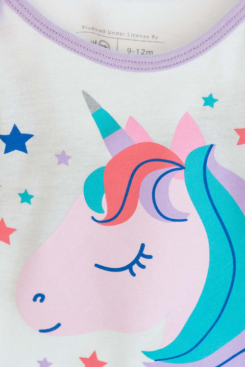 LITTLEMIC NAVY BLUE AND WHITE LONG PANTS PAJAMAS FOR BABY GIRL