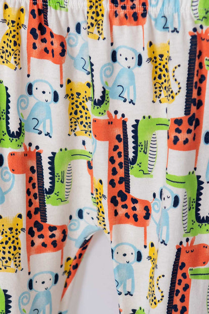 PIJAMA PARA BEBÉ NIÑO DE PANTALÓN LARGO, NARANJA DE LITTLEMIC