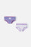 PACK X2 PANTIES DE MIC MORADO Y BLANCO PARA NIÑA