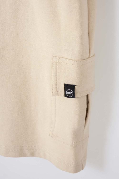 BOYS' BEIGE MIC SHORTS WITH SIDE POCKETS