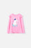 CAMISETA LITTLEMIC MANGA LARGA ROSADA PARA NIÑA 2T A 5T