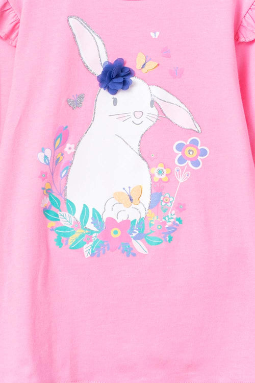 LITTLEMIC LONG SLEEVE PINK T-SHIRT FOR GIRLS 2T TO 5T