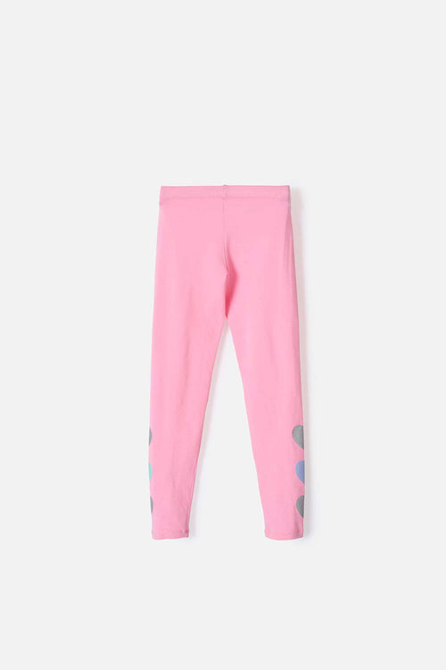 LEGGINS DE MIC CON ESTAMPADO ROSADO PARA NIÑA