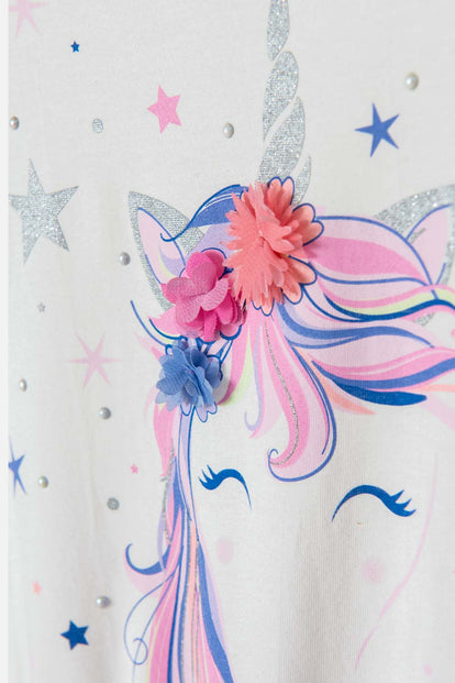 VESTIDO DE MIC  MANGA CORTA ROSADO PARA NIÑA